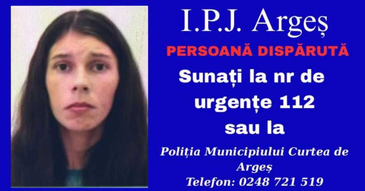 O femeie de 26 de ani și cei trei copii ai săi sunt căutați de polițiști în Argeș